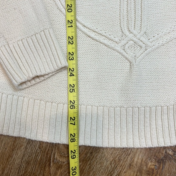 Talbots Anchor Pullover Cream Sweater
Womens Large Buttons Cozy Knit Cotton - Picture 9 of 11